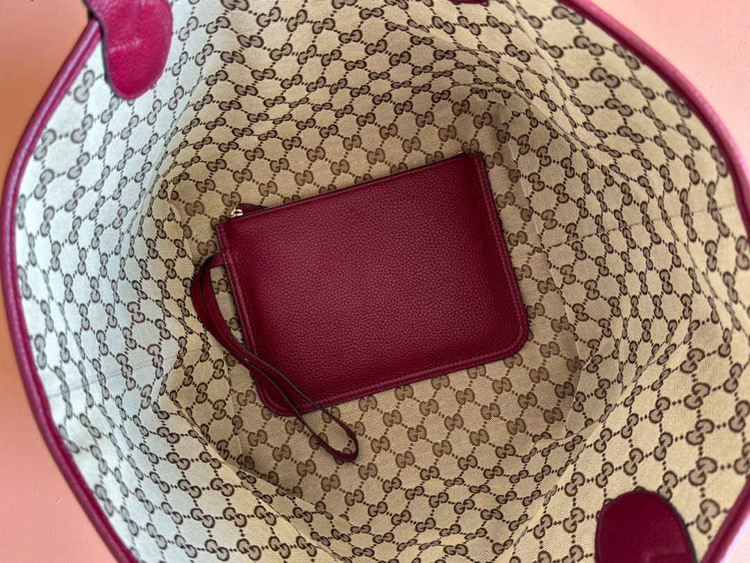 Gucci Totissima 30cm Tote Bag Rosso Ancora Red Calfskin 248125 mysite