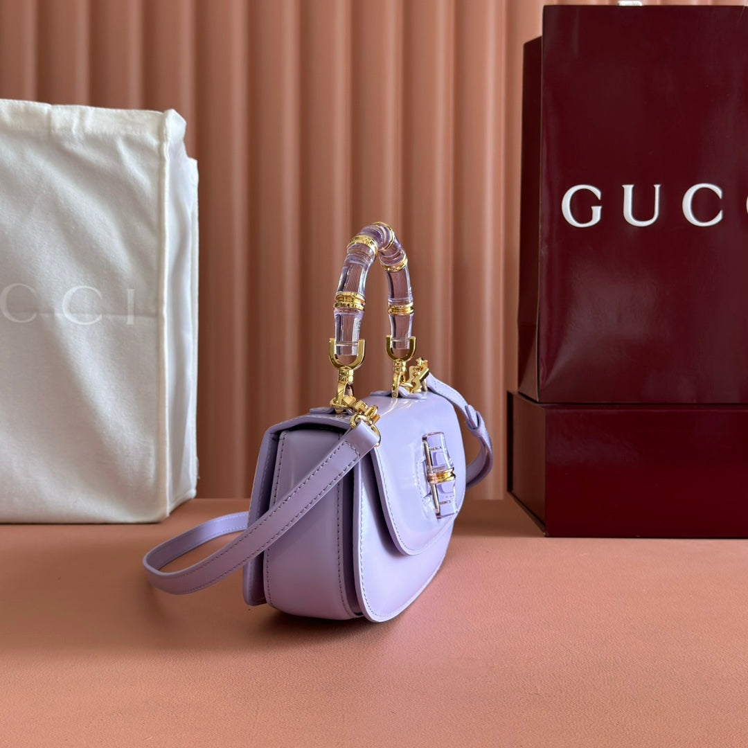 Gucci Bamboo Diva Bag Lilac Leather 251026 mysite
