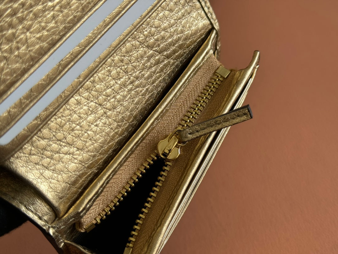 Gucci Marmont Wallet Ebony mix Gold Canvas Leather 250961 mysite