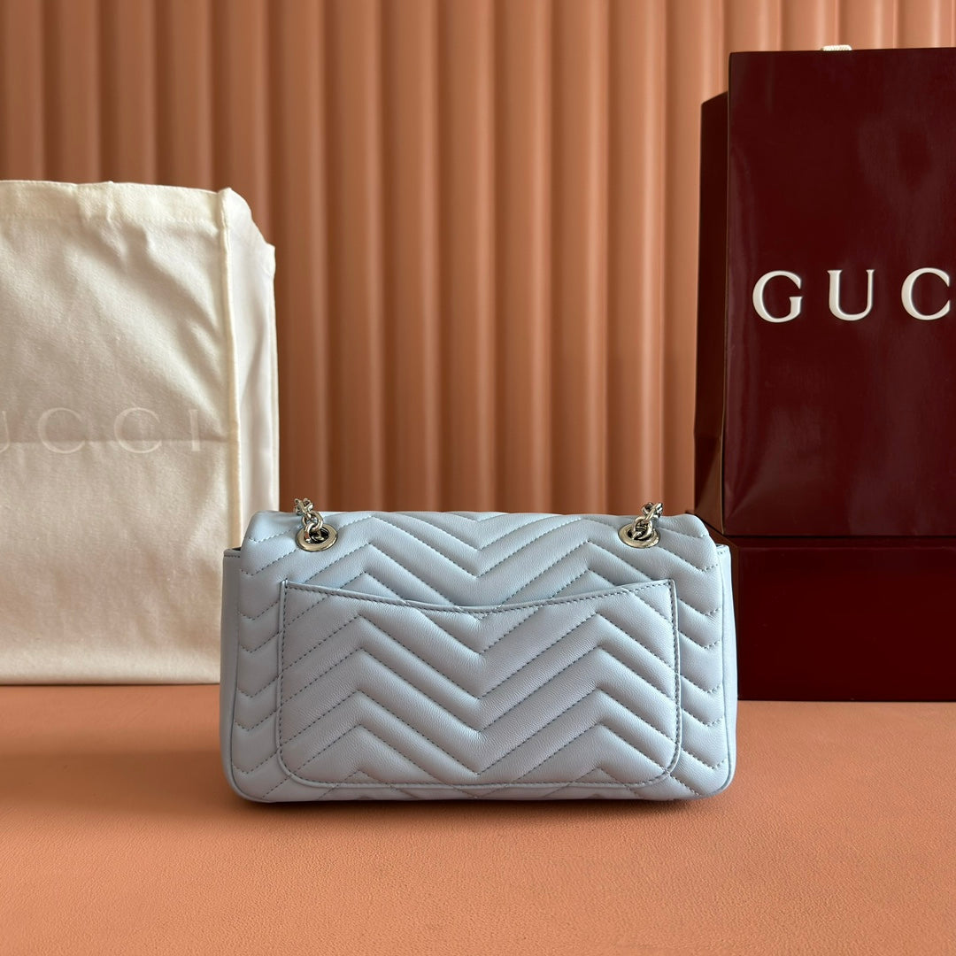 Gucci GG Marmont Bag Blue Sheepskin 250847 mysite