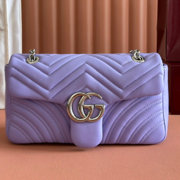 Gucci GG Marmont Bag Purple Sheepskin 250851 mysite