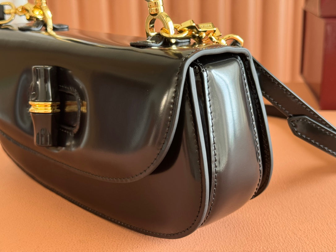Gucci Bamboo Diva Bag Black Leather 255196 mysite