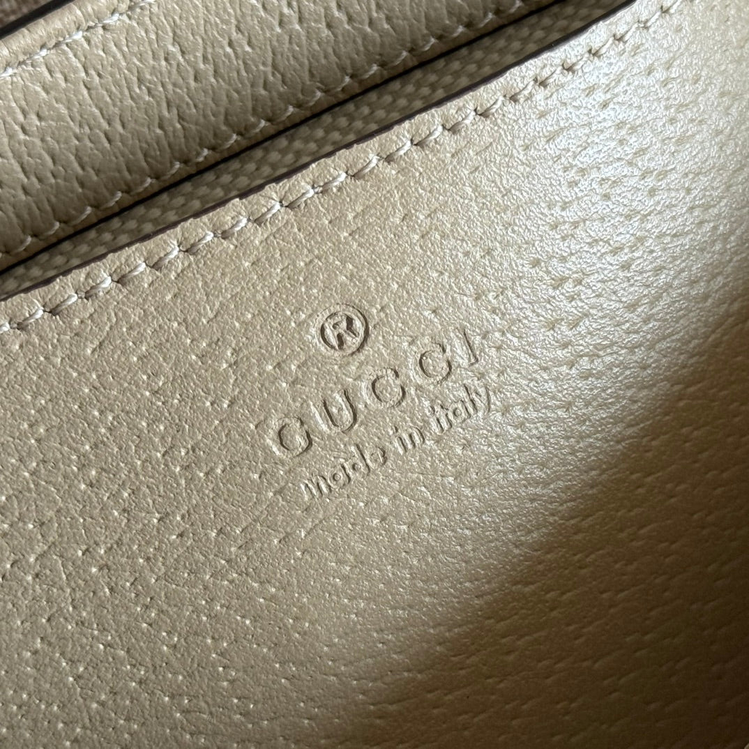 Gucci Ophidia 22cm Bag Beige White Canvas 255219 mysite