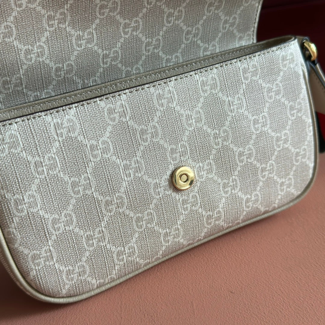 Gucci Ophidia 22cm Bag Beige White Canvas 255219 mysite