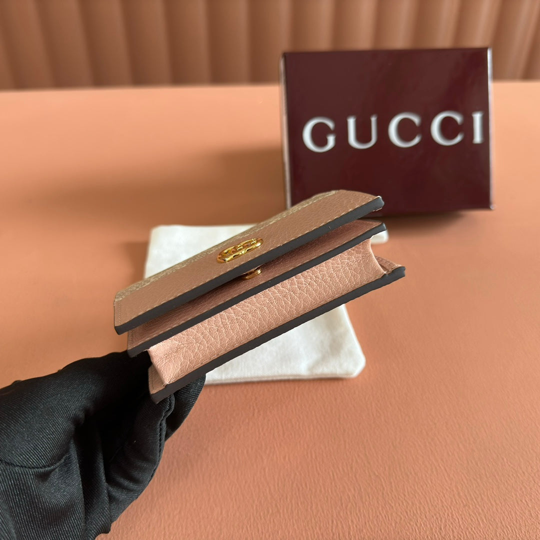 Gucci Marmont Wallet Beige mix Pink Canvas Leather 255233 mysite