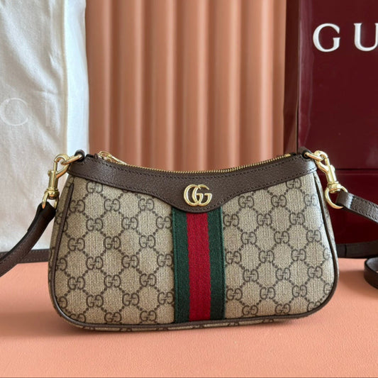 Gucci Ophidia 26cm Bag Ebony Brown Canvas 255298 mysite