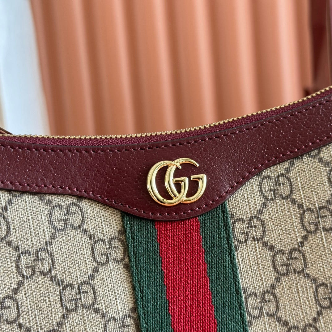 Gucci Ophidia 26cm Bag Ebony Red Canvas 255297 mysite