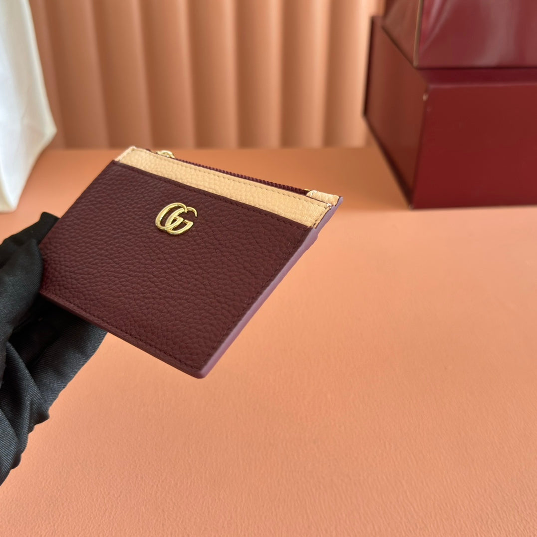 GG Marmont Zip Key Pouch Rosso Ancora Red Leather 255159 mysite