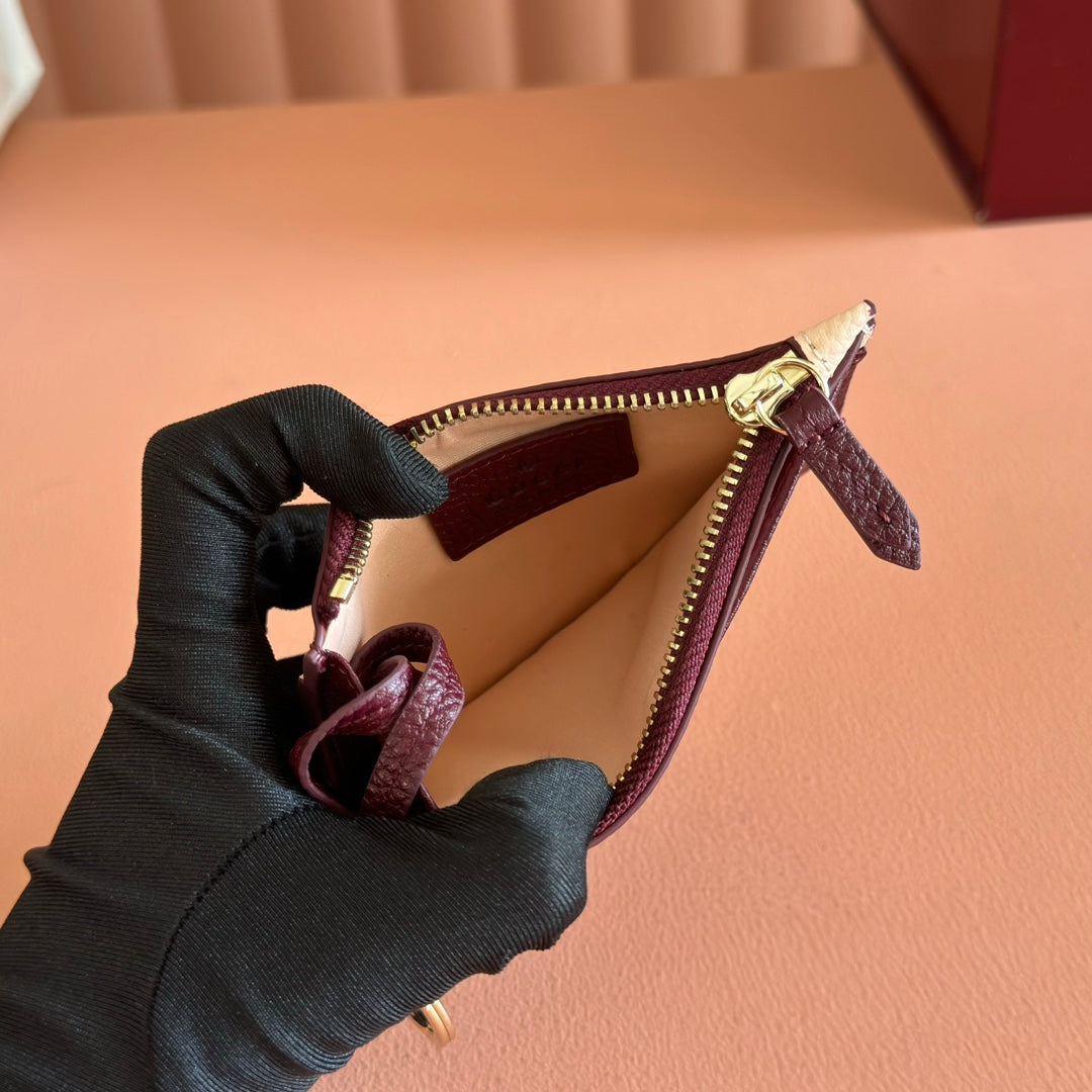 GG Marmont Zip Key Pouch Rosso Ancora Red Leather 255159 mysite