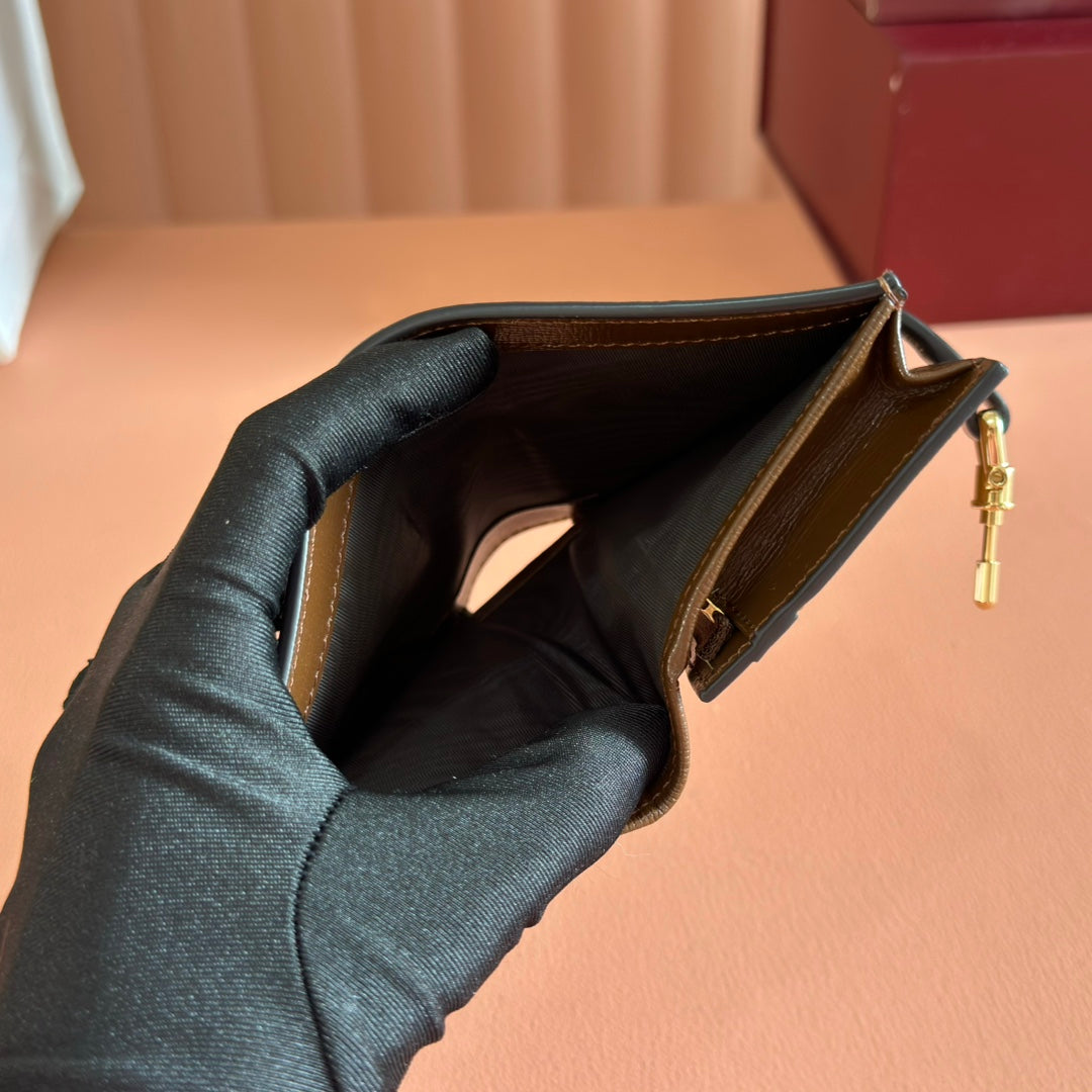 Gucci Jackie Wallet Ebony Brown Canvas Leather 255171 mysite