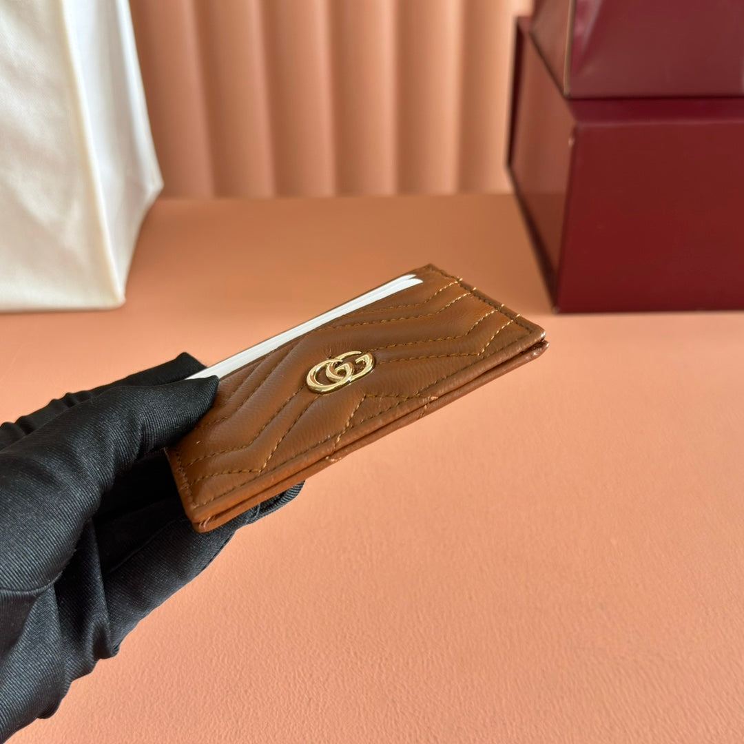 Gucci Marmont Card Wallet Brown Calfskin 254957 mysite