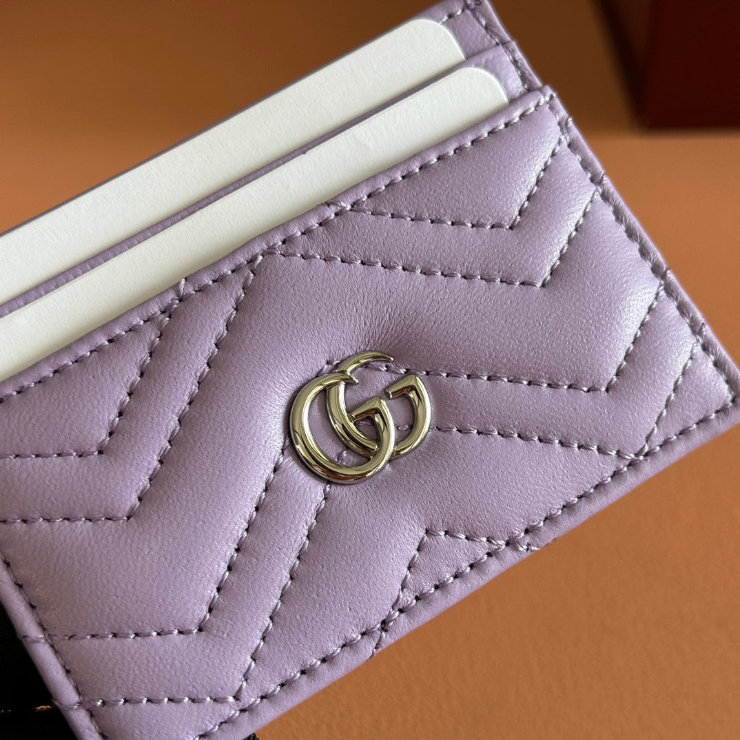 Gucci Marmont Card Wallet Purple Calfskin 254960 mysite