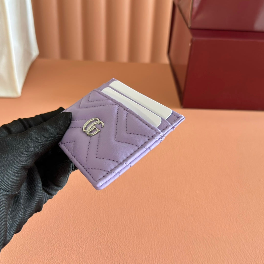 Gucci Marmont Card Wallet Purple Calfskin 254960 mysite