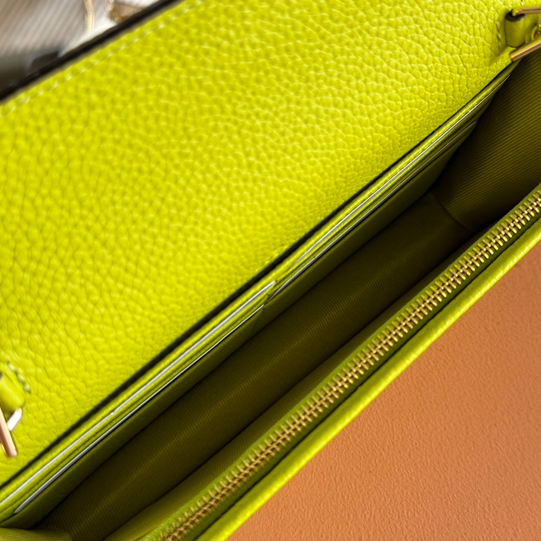 Gucci Marmont Chain Wallet Ebony mix Light Green Canvas Leather 254942 mysite