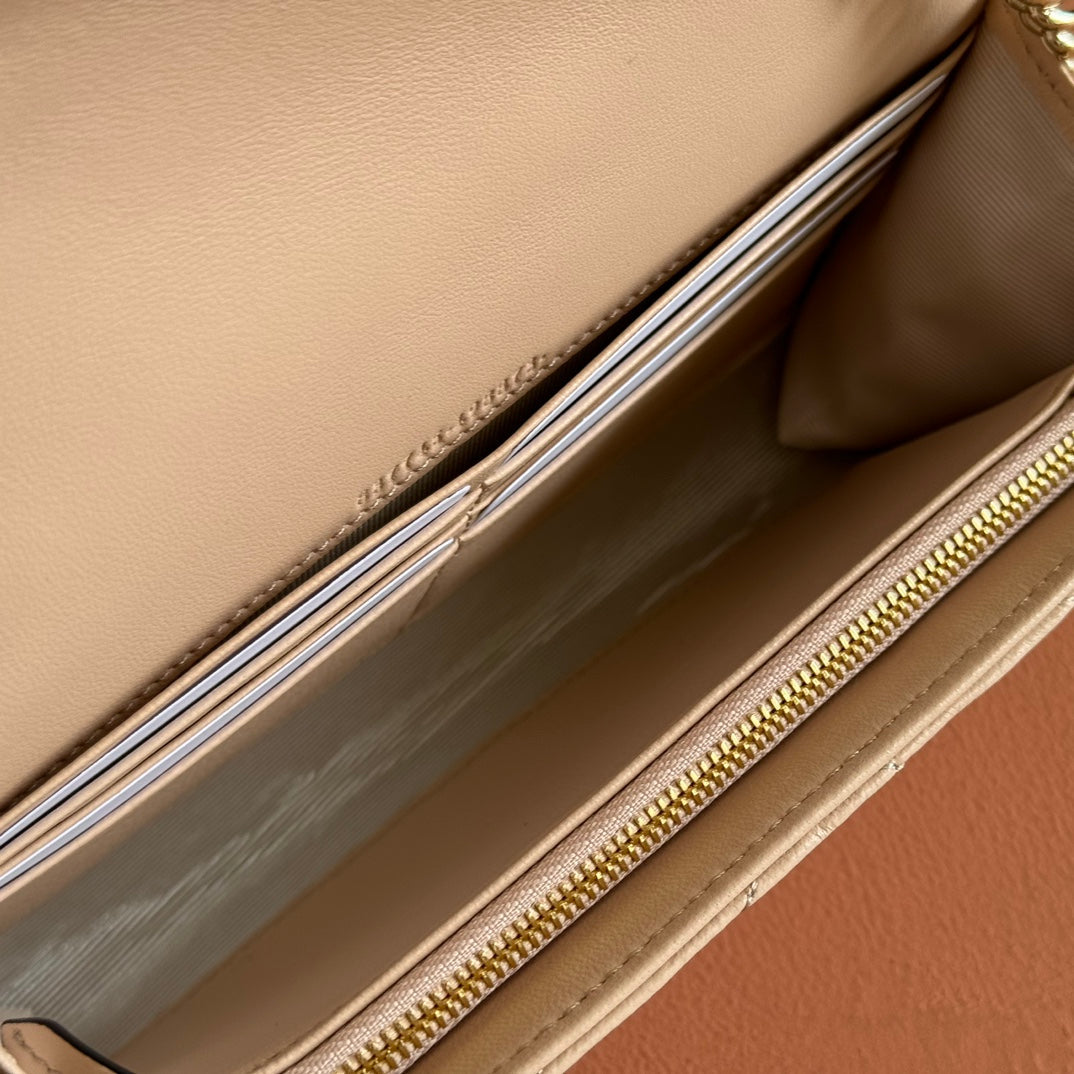 Gucci Marmont Chain Wallet Beige Cowhide 254972 mysite