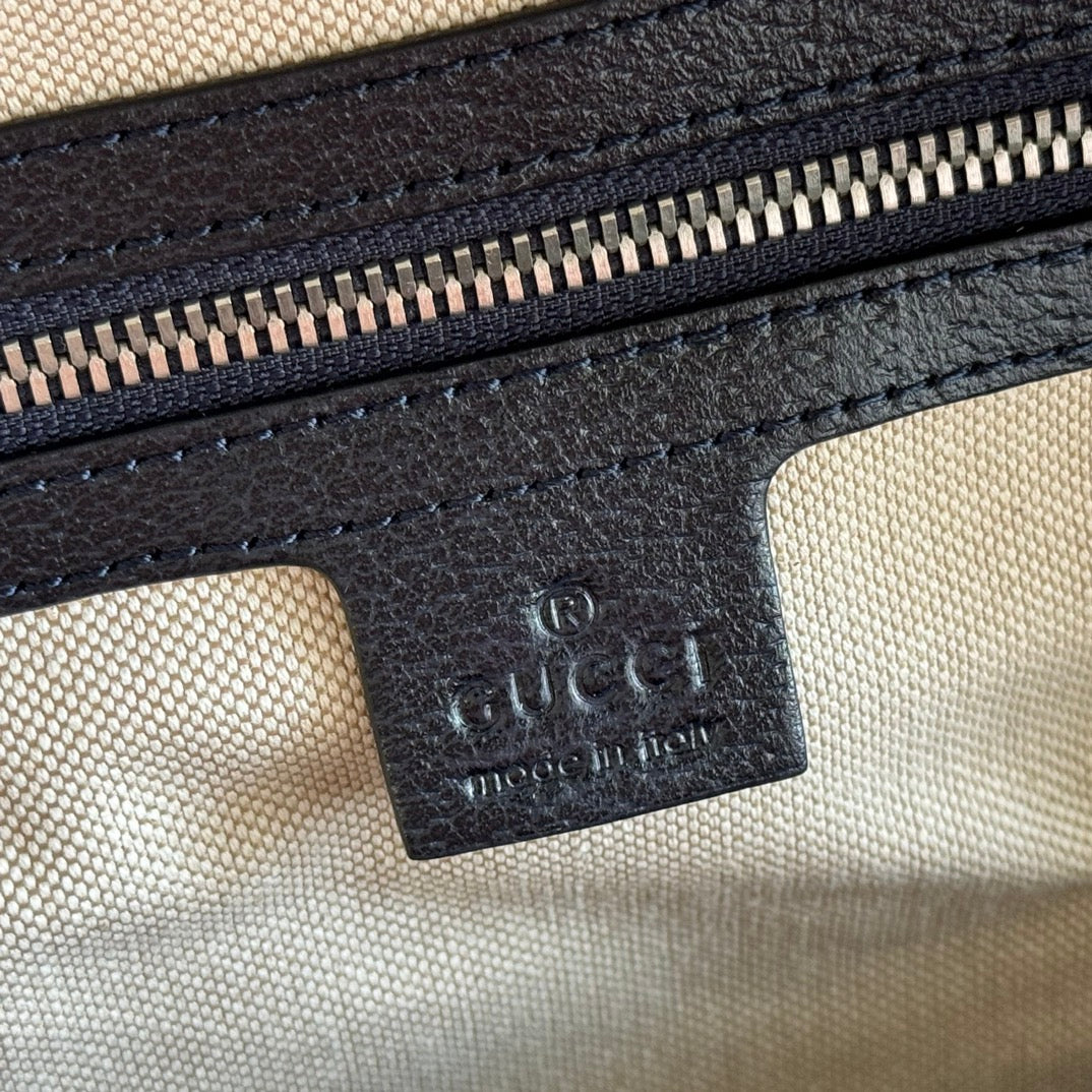 GG Small Ophidia Backpack Beige & Black GG Monogram Fabric 272185 mysite