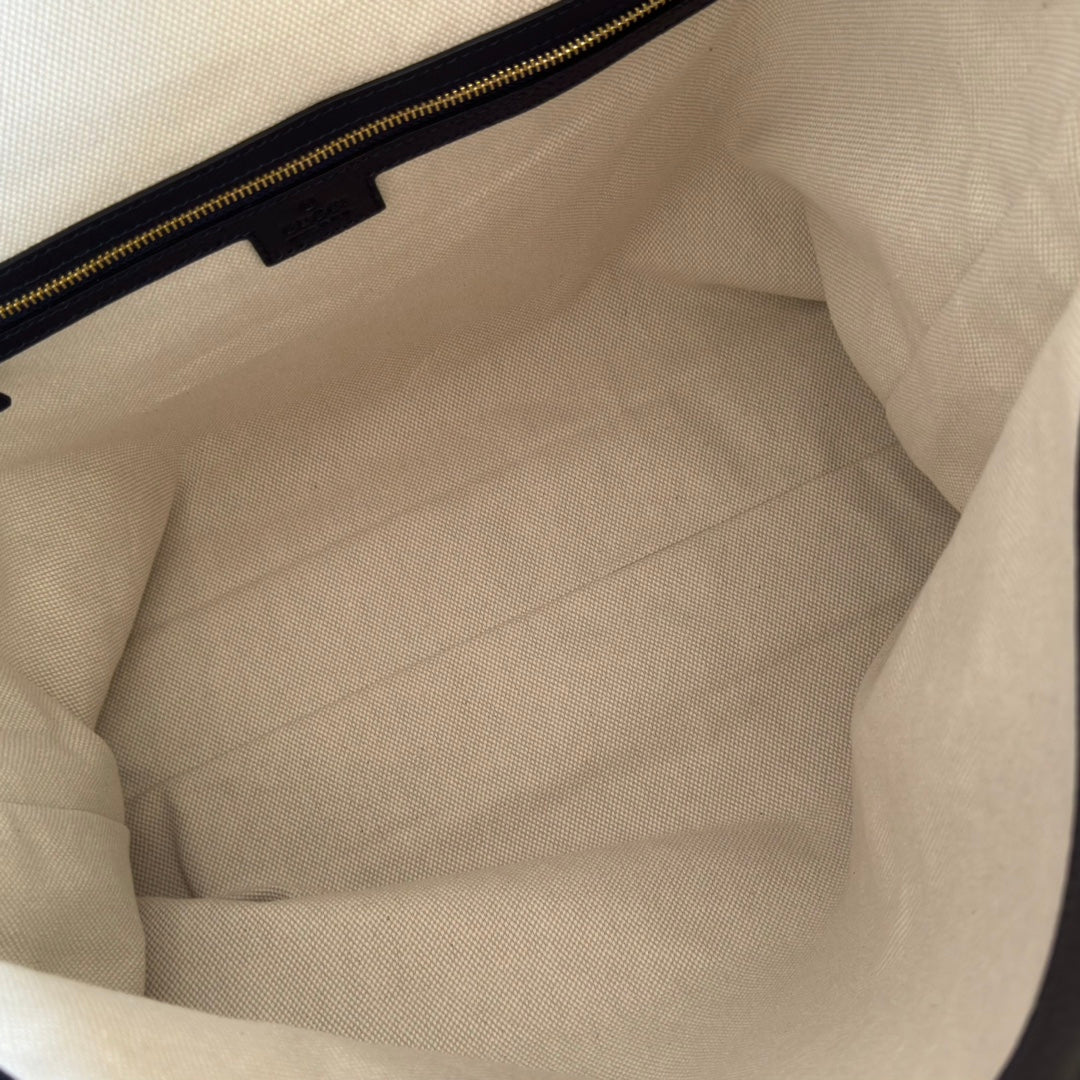 GG Beatrix Large Tote Bag  Beige & Dark Blue GG Monogram Fabric Monogram Fabric mysite