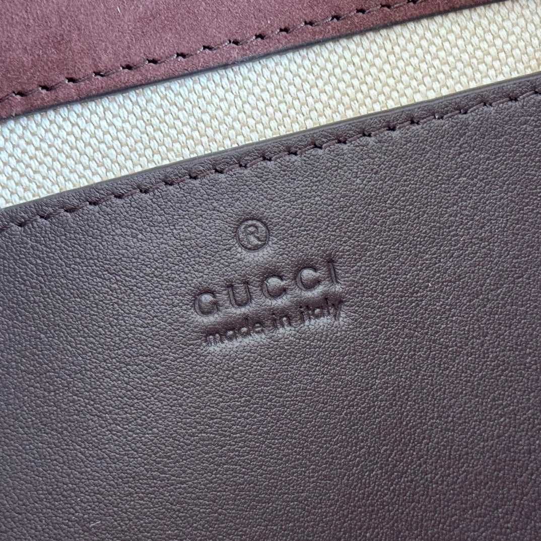 GG Marmont Medium Shoulder Bag Dark Brown Suede 272098 mysite