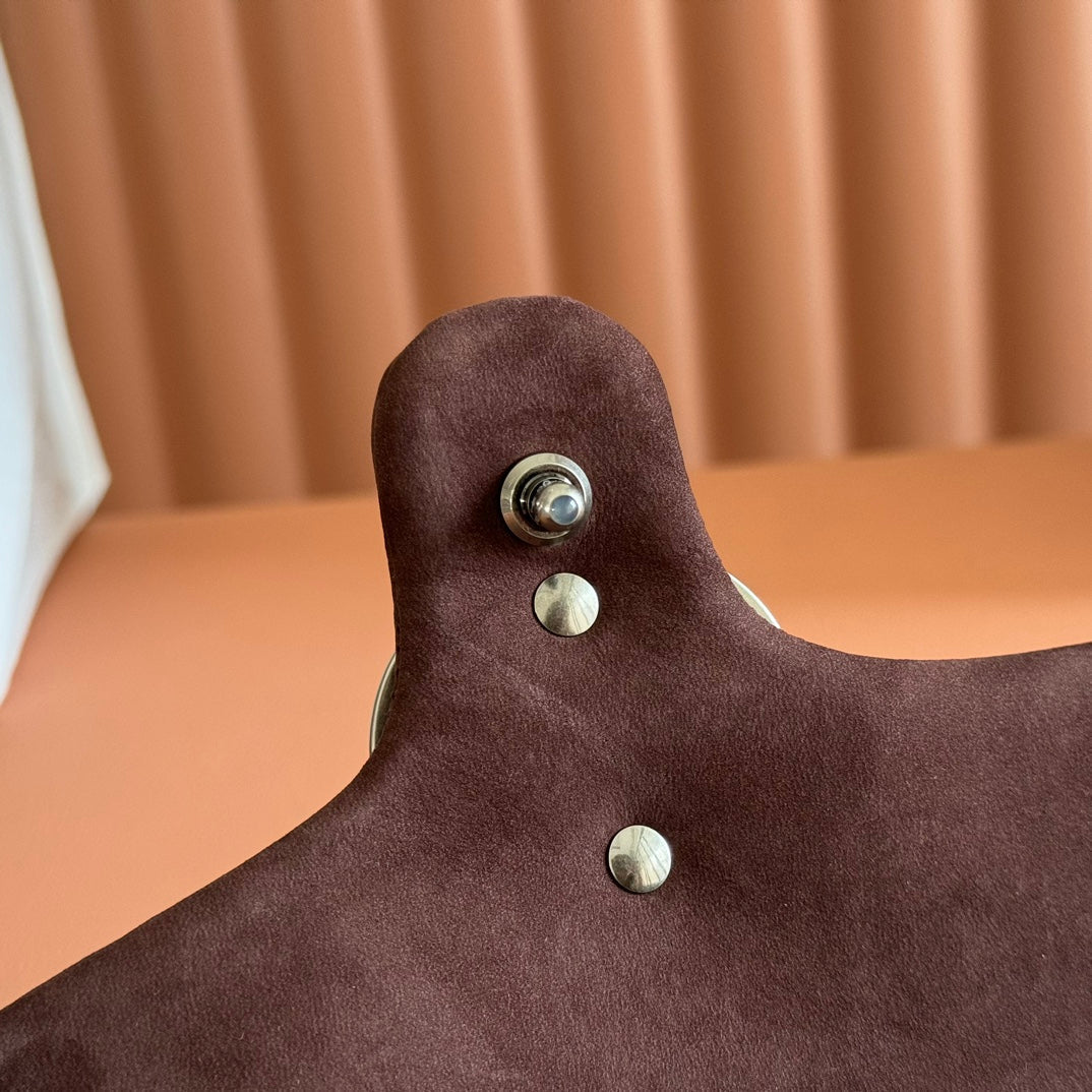 GG Marmont Medium Shoulder Bag Dark Brown Suede 272098 mysite