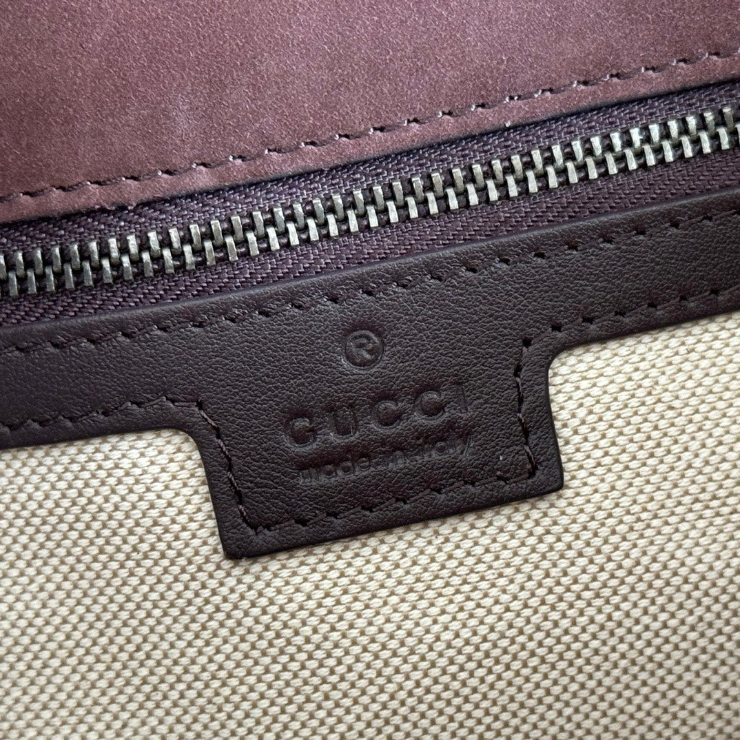 GG Marmont Shoulder Bag Dark Brown Suede 272099 mysite