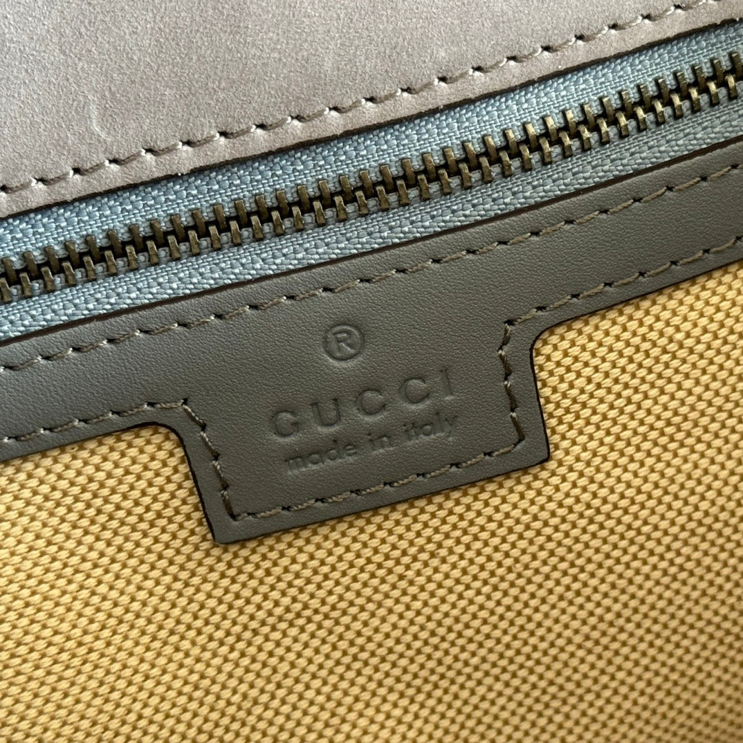 GG Marmont Shoulder Bag Dusty Blue Suede 272093 mysite