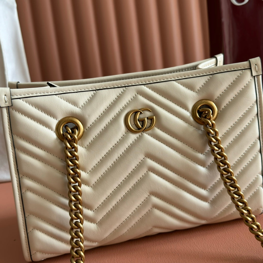 GG Marmont Matelasse Tote Beige Leather 271804 mysite