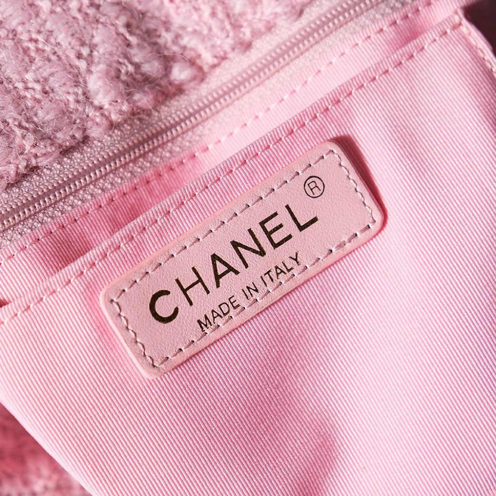 CC 24N Flap Bag 20cm Pink Beige Tweed Sherling mysite