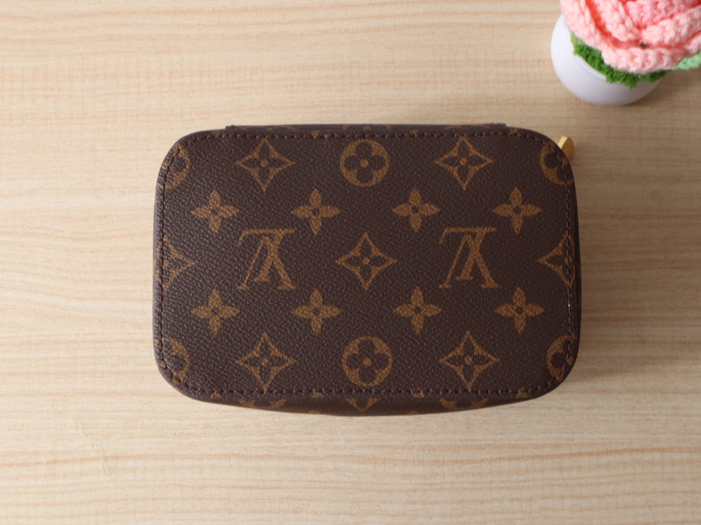 LV M43689 Packing Cube PM Brown Monogram Canvas & Cowhide mysite