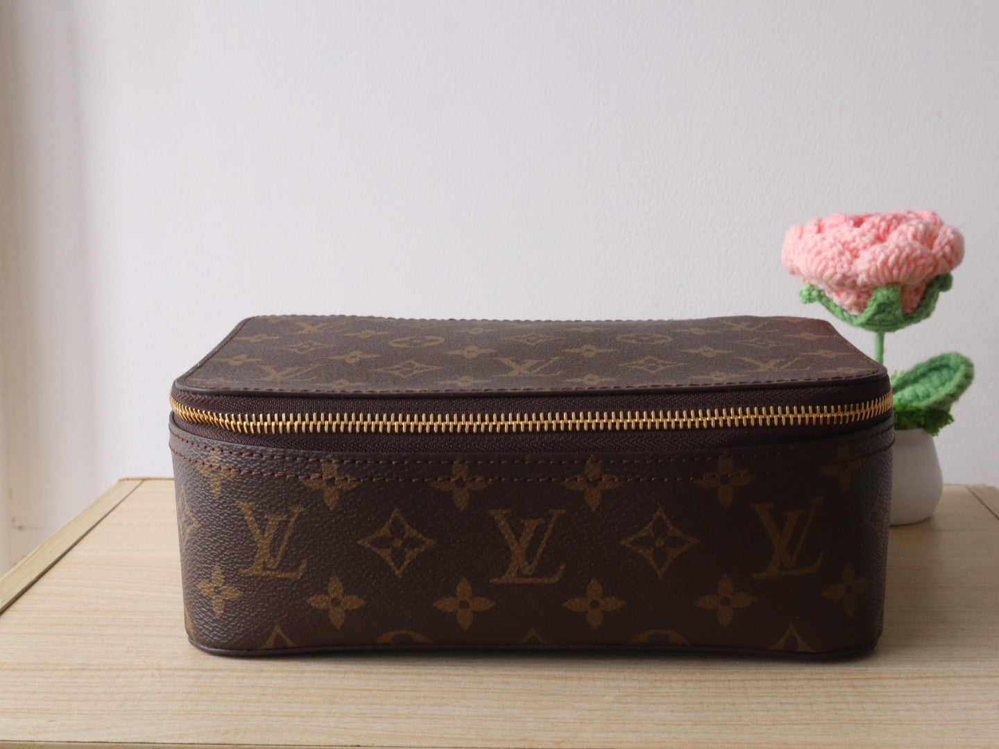 LV M43689 Packing Cube MM Brown Monogram Canvas & Cowhide mysite