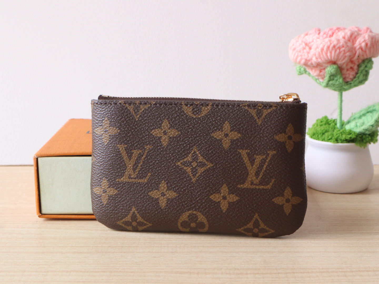 LV Pochette Clés Medium 15cm Brown Monogram Canvas GHW mysite