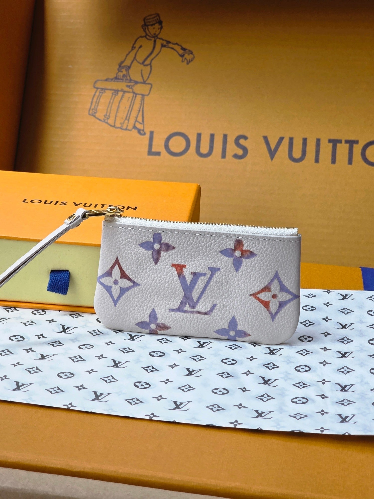 LV M25597 Key Pouch Dream Beige Embossed Grained Cowhide GHW mysite