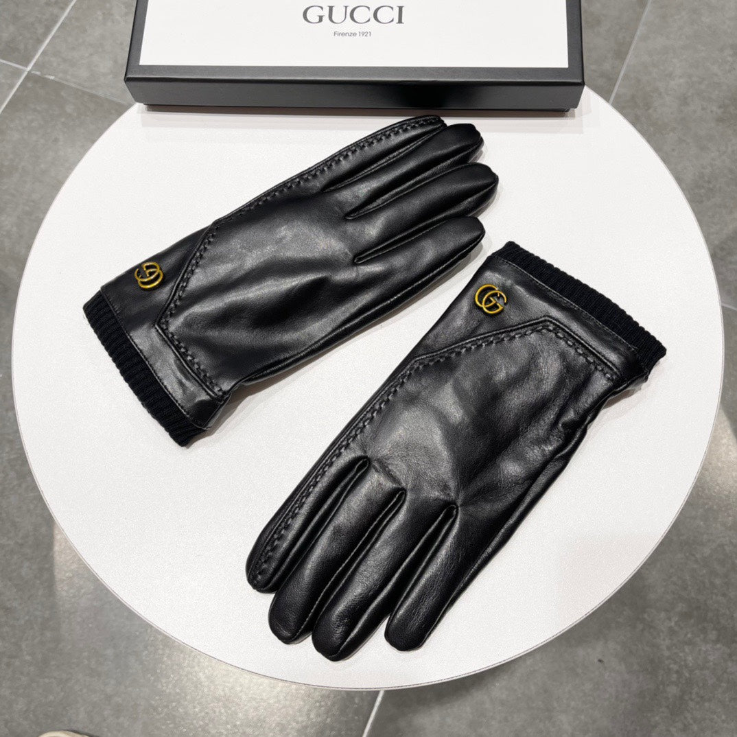 TOUCHSCREEN GLOVES IN BLACK LAMBSKIN MIX WOOL 130577 mysite