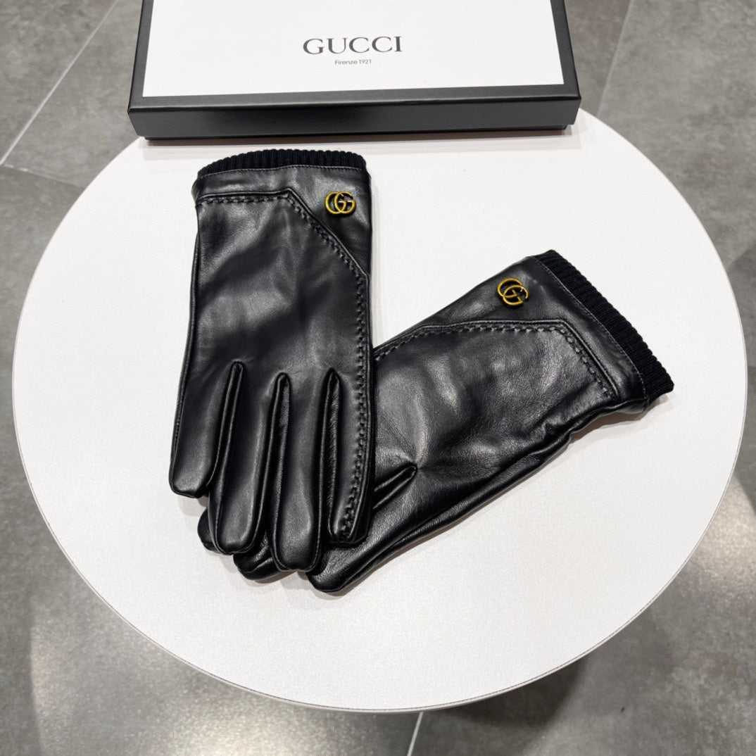 TOUCHSCREEN GLOVES IN BLACK LAMBSKIN MIX WOOL 130577 mysite