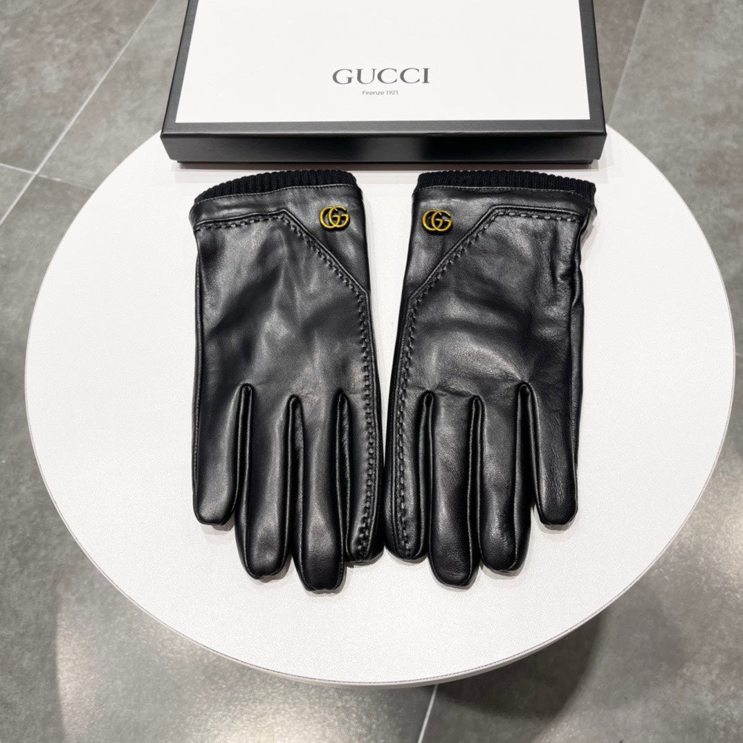 TOUCHSCREEN GLOVES IN BLACK LAMBSKIN MIX WOOL 130577 mysite