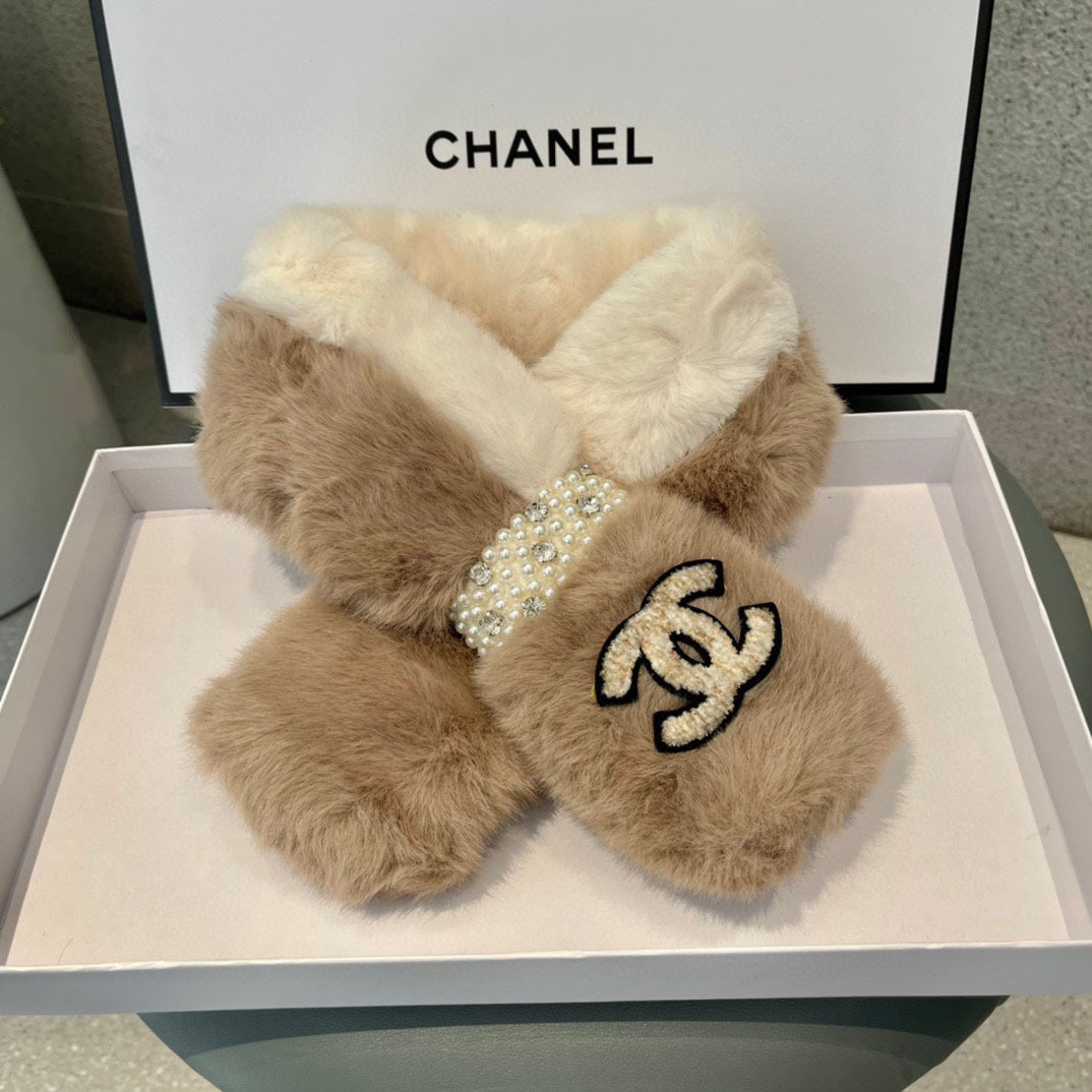 SCARF IN CAMEL BEIGE RABBIT FUR 397447 mysite