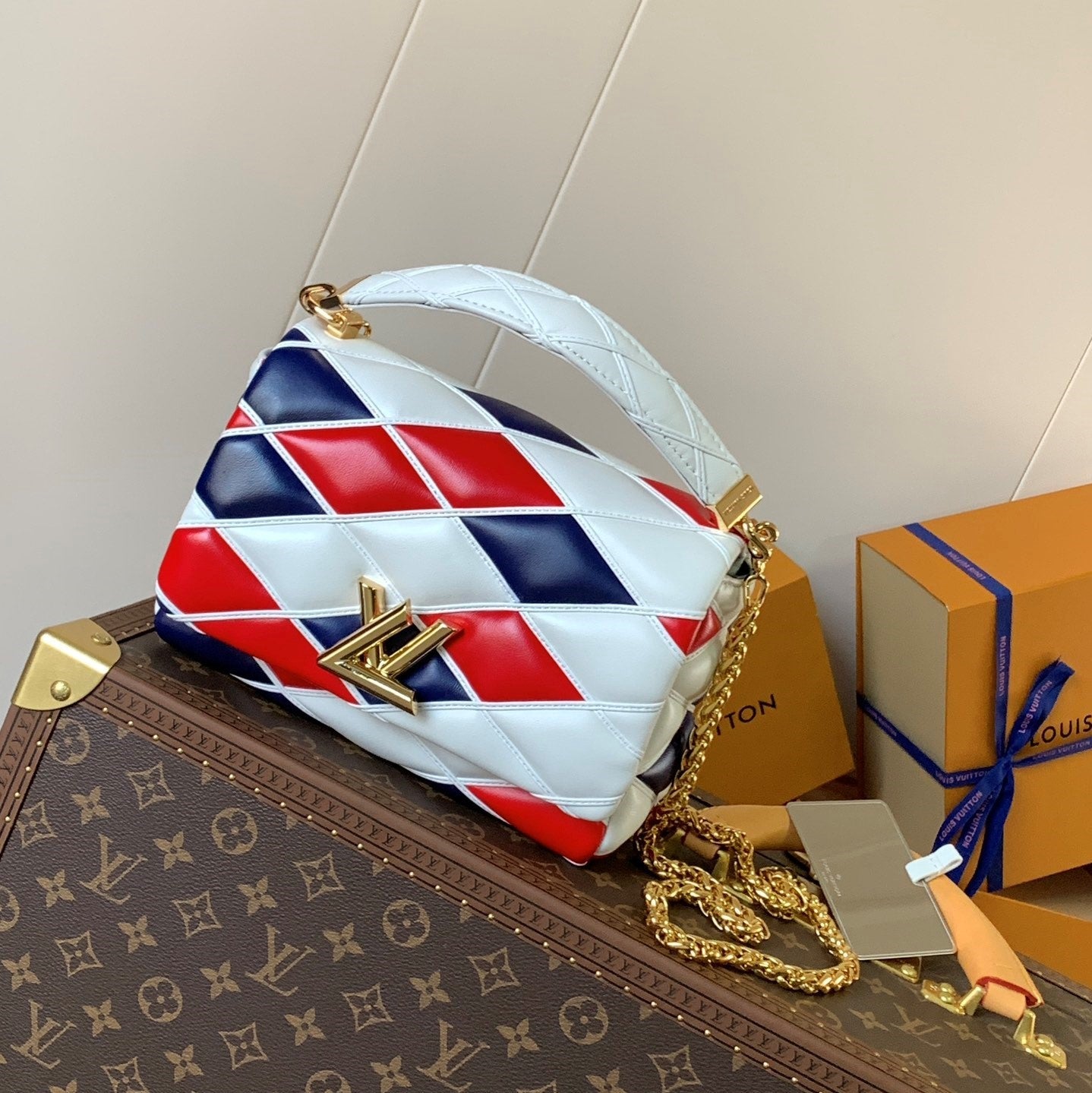 LV GO-14 MM 23cm Black White Red Lambskin GHW mysite