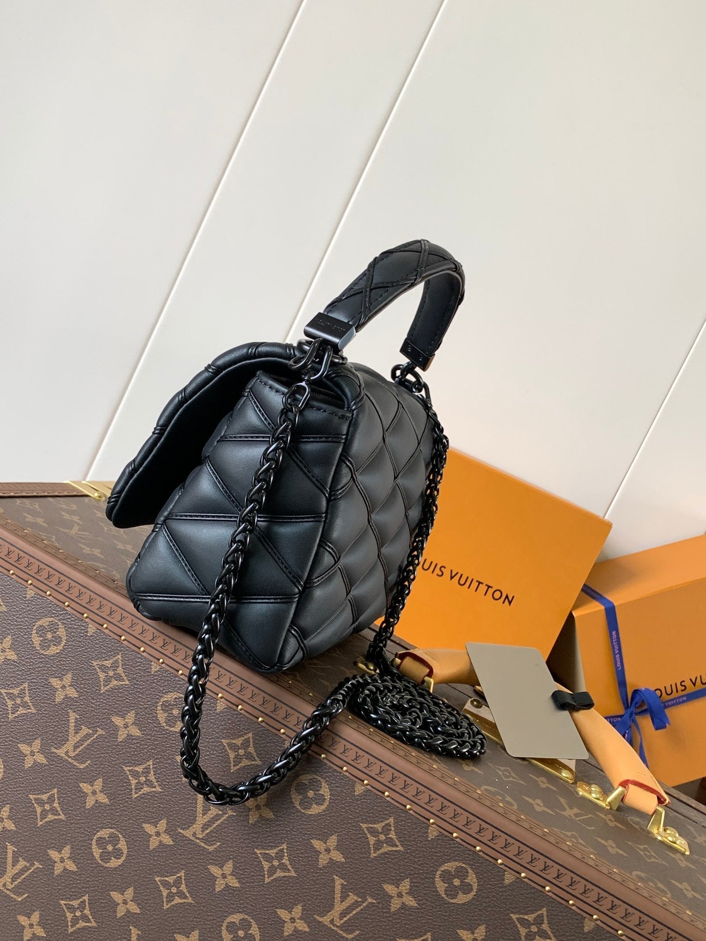LV GO-14 MM 23cm Black Lambskin Black Metal HW mysite