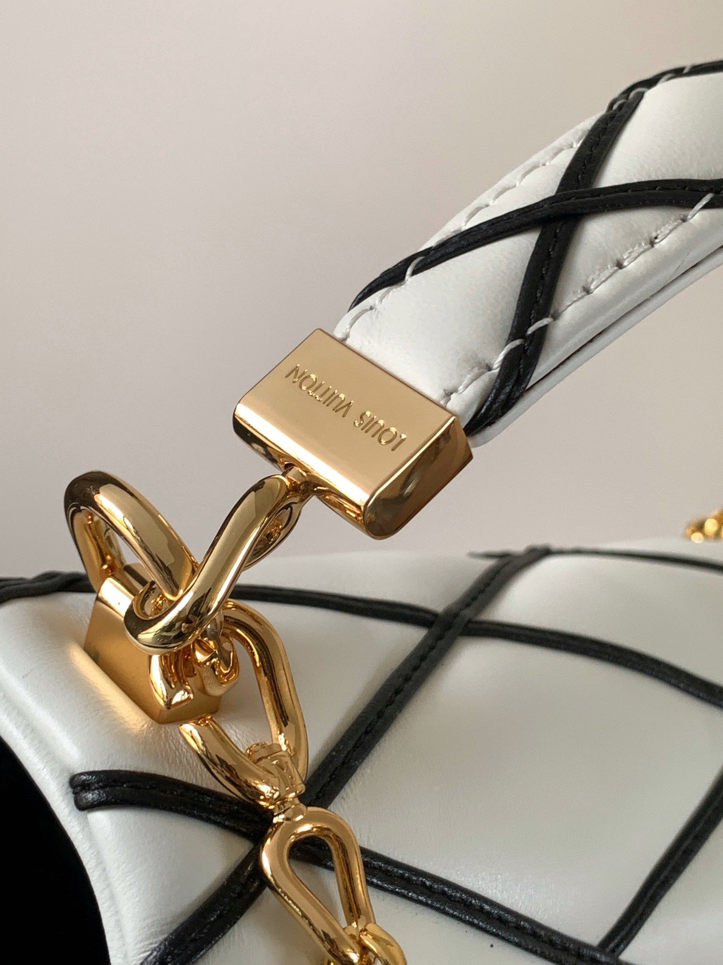 LV M22890 GO-14 MM 23cm Black White Lambskin GHW mysite