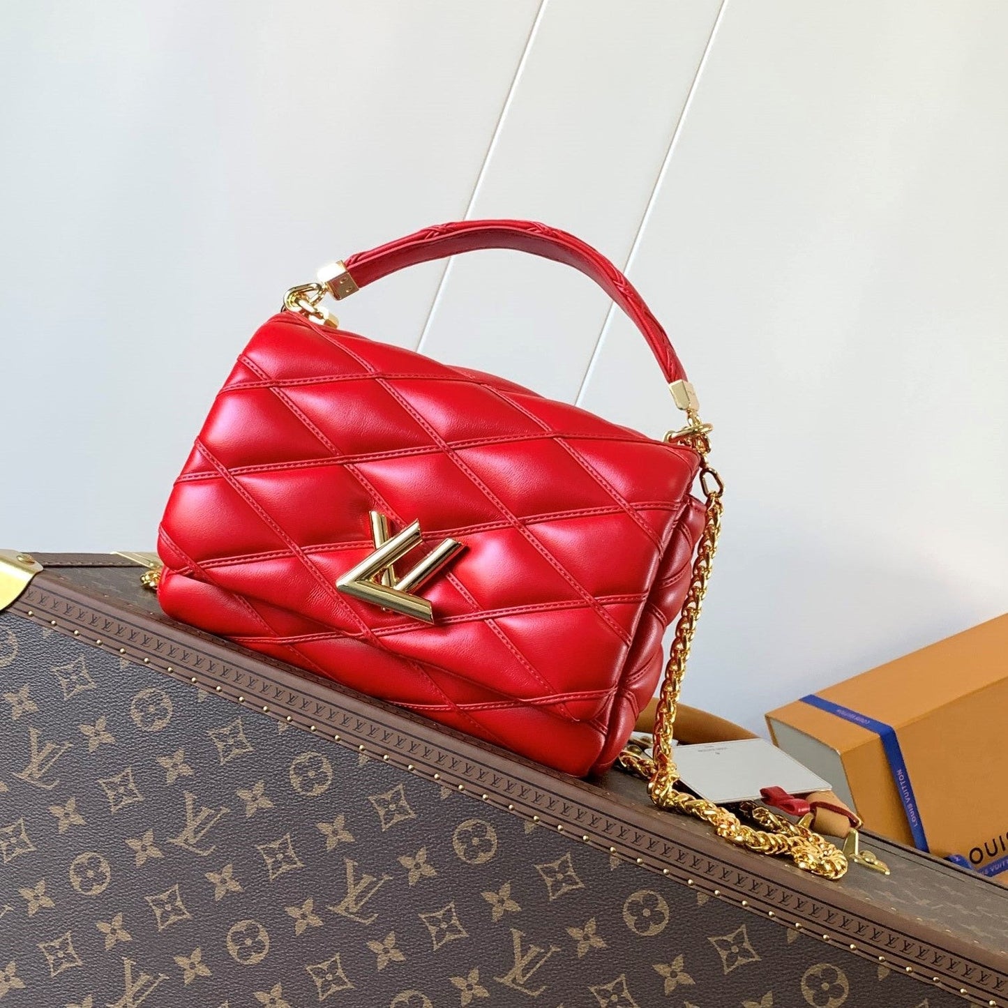 LV GO-14 MM 23cm Red Lambskin GHW mysite