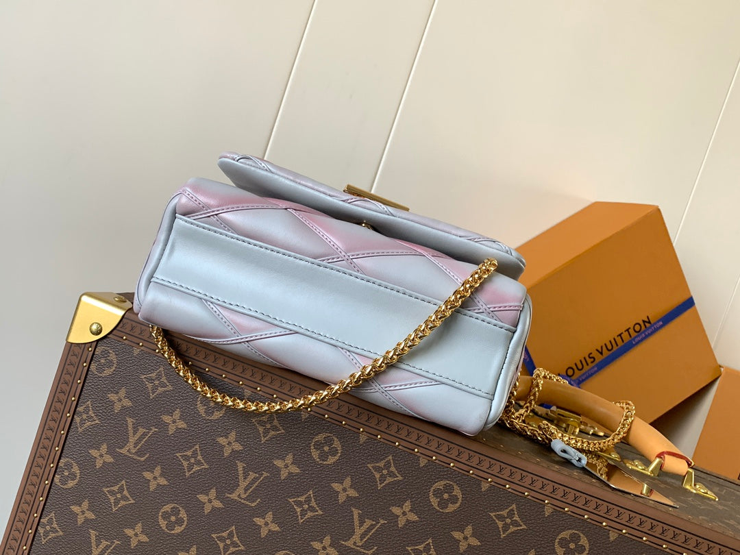 LV GO-14 MM 23cm Mix Pink Blue Lambskin GHW mysite