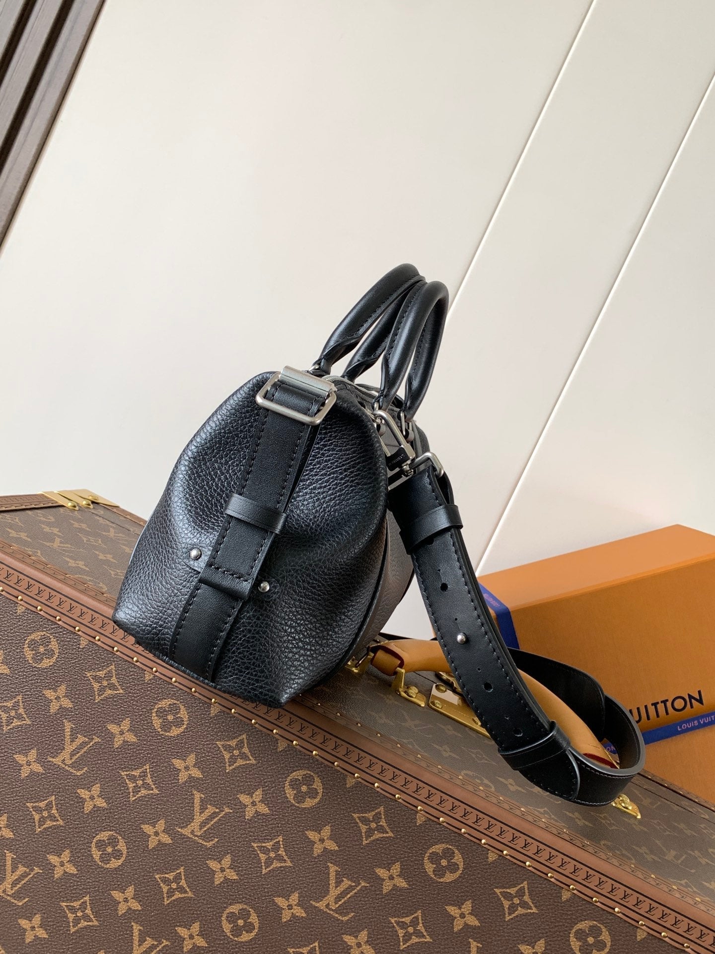 LV Nano LV Biker 30cm Black Sheepskin & Cowhide Metal mysite
