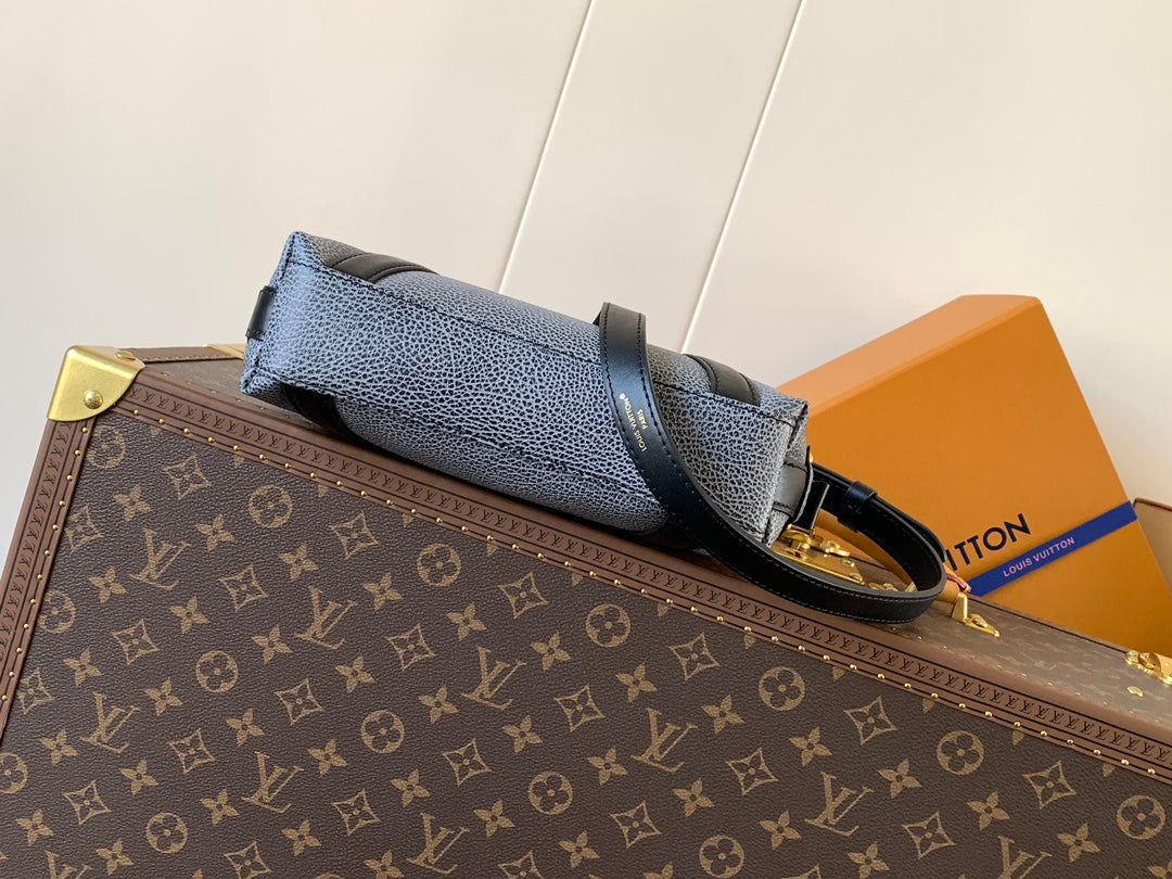 LV Nano LV Biker 23cm Black Light Gray Sheepskin & Cowhide Metal mysite