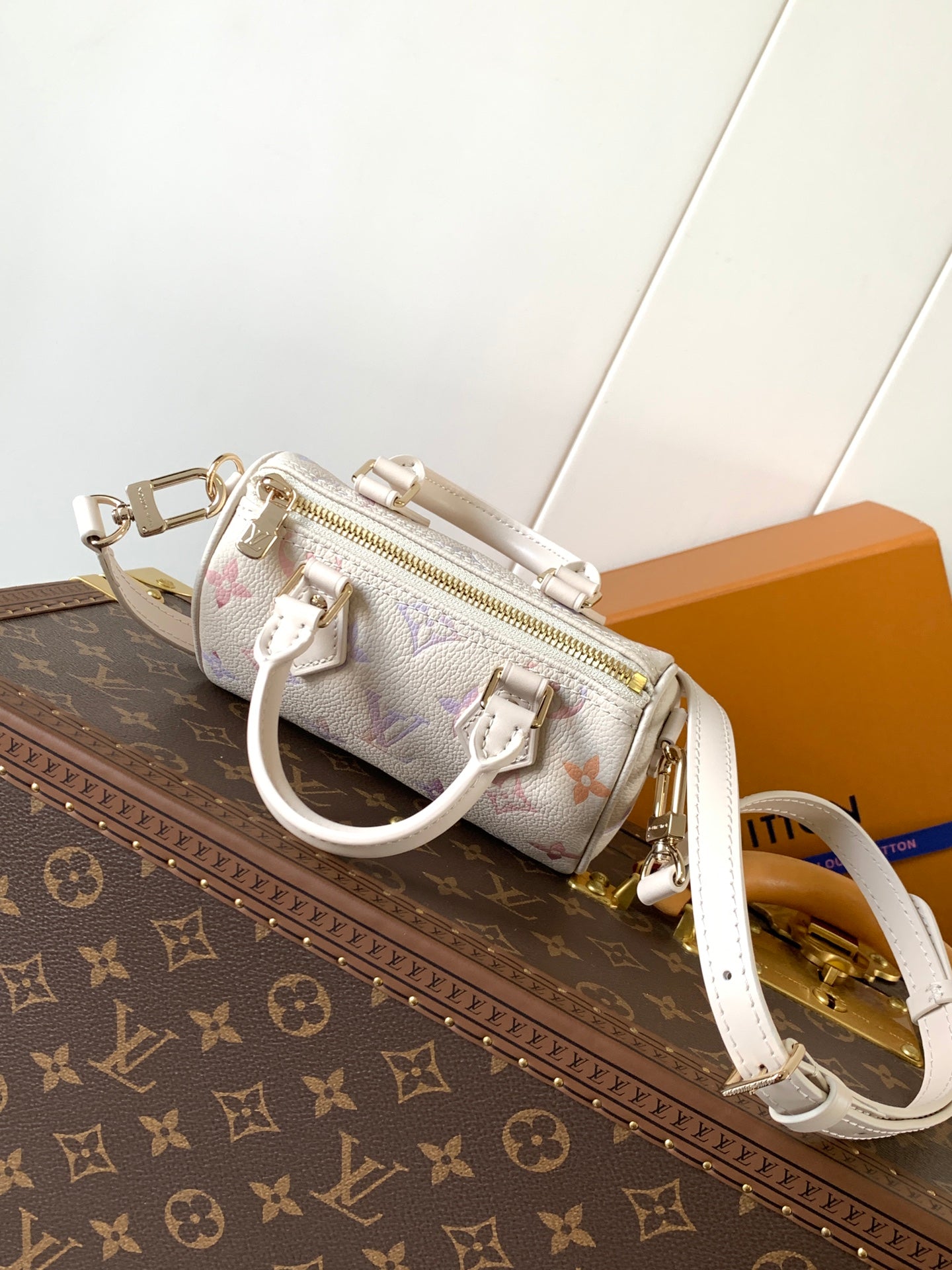 LV 25s Nano Speedy 16cm Dream Monogram Embossed Cowhide- Light GHW mysite