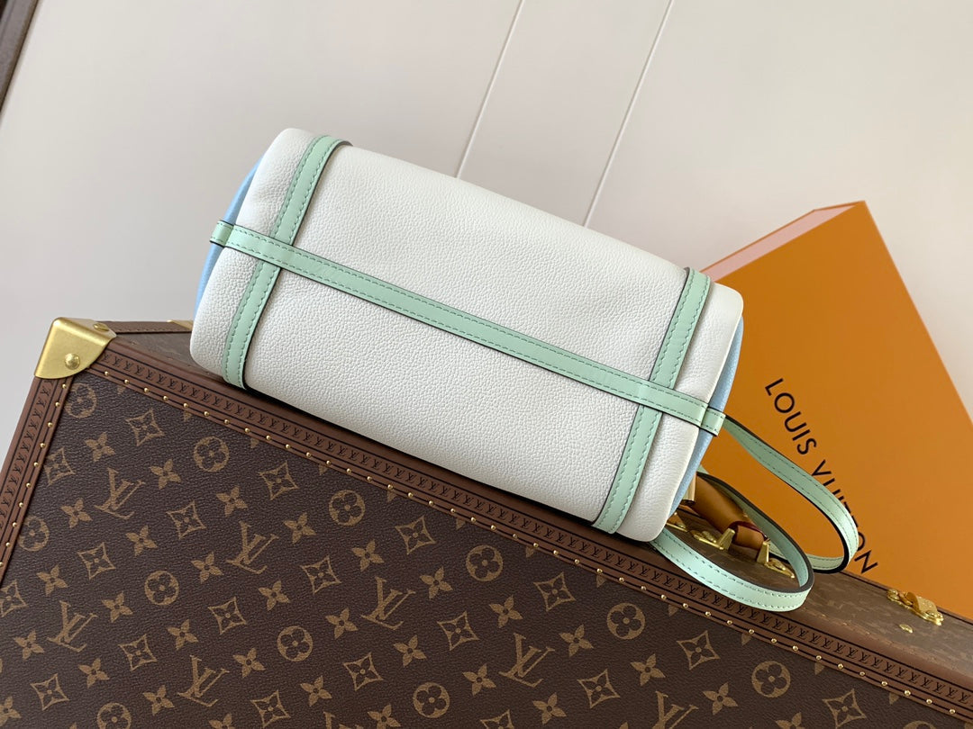 LV M26905 Express PM Handbag 26cm Sea Mist Cowhide GHW mysite