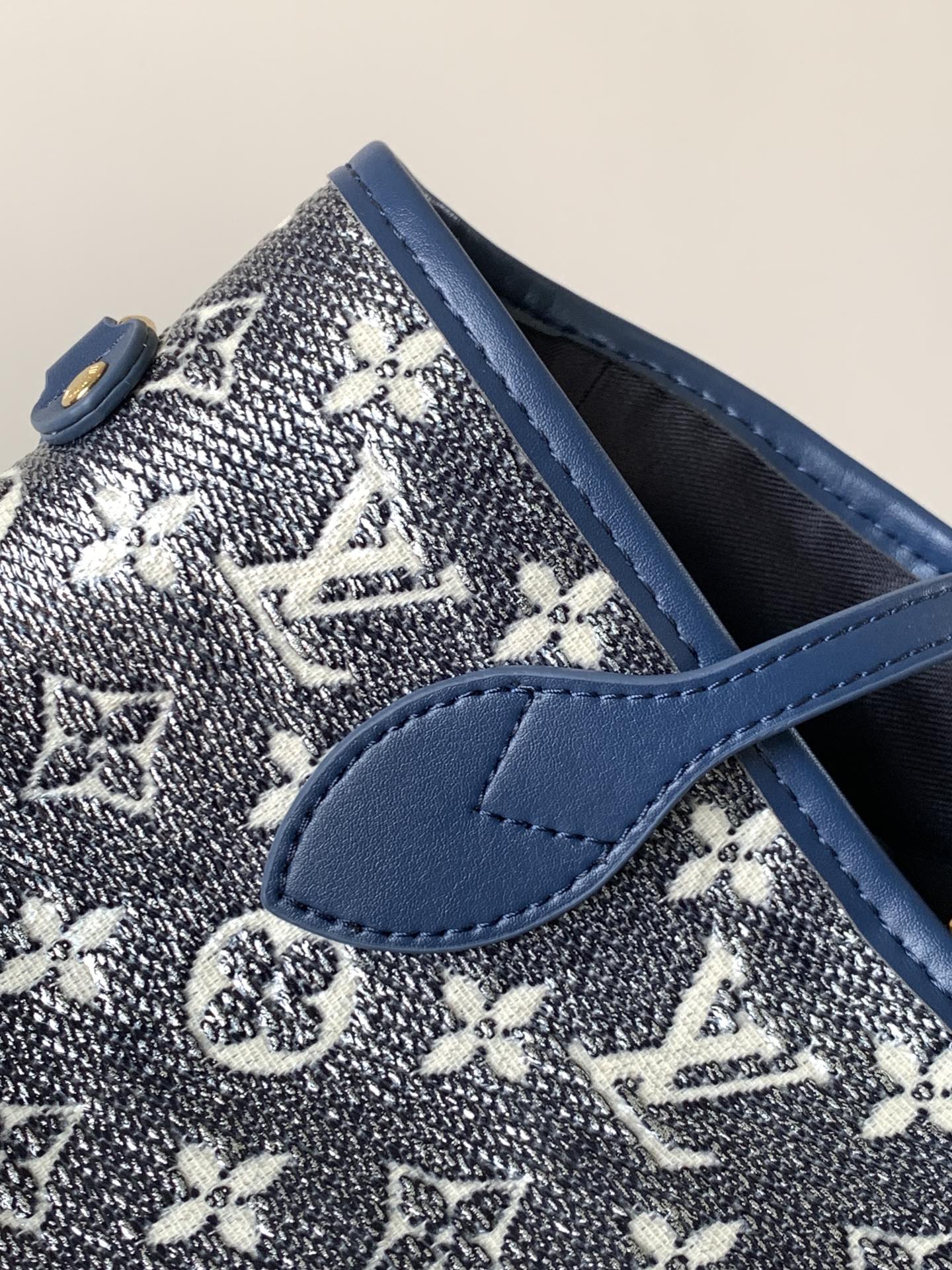 LV Neverfull Bag 31cm Blue Monogram Canvas mysite