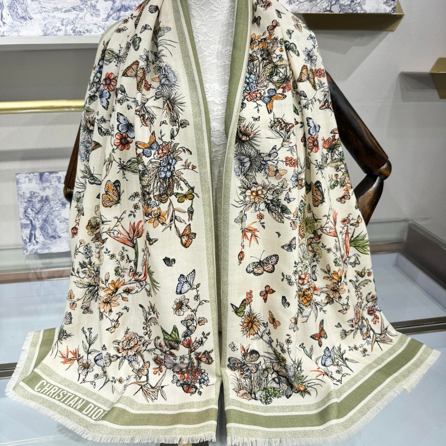 SCARF 180 CM IN COLORFUL CASHMERE AND SILK 408422 mysite