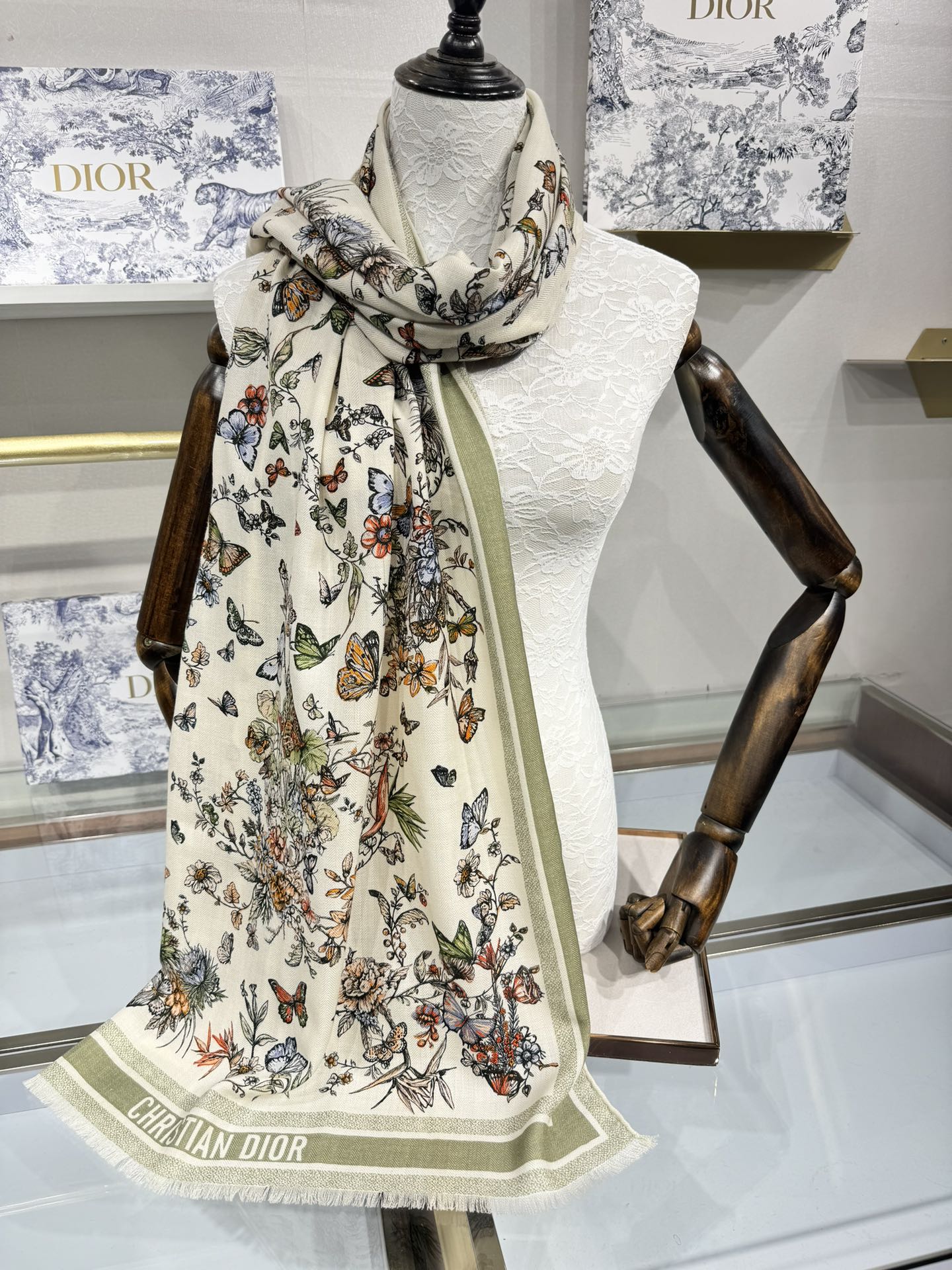 SCARF 180 CM IN COLORFUL CASHMERE AND SILK 408422 mysite