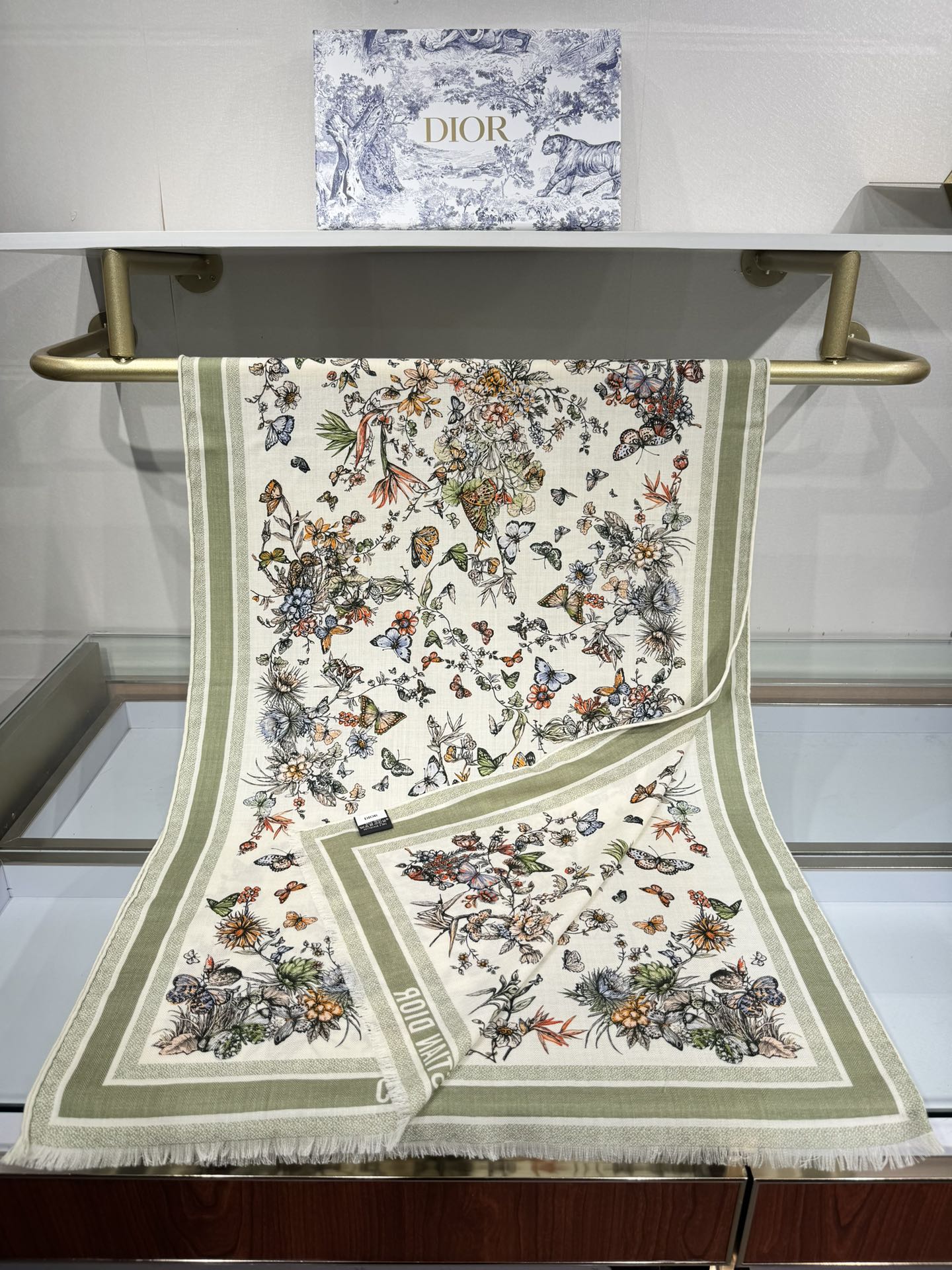 SCARF 180 CM IN COLORFUL CASHMERE AND SILK 408422 mysite