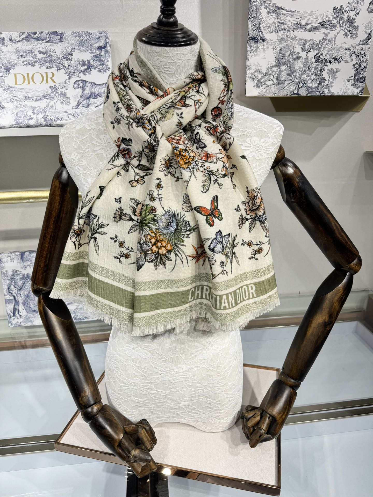 SCARF 180 CM IN COLORFUL CASHMERE AND SILK 408422 mysite