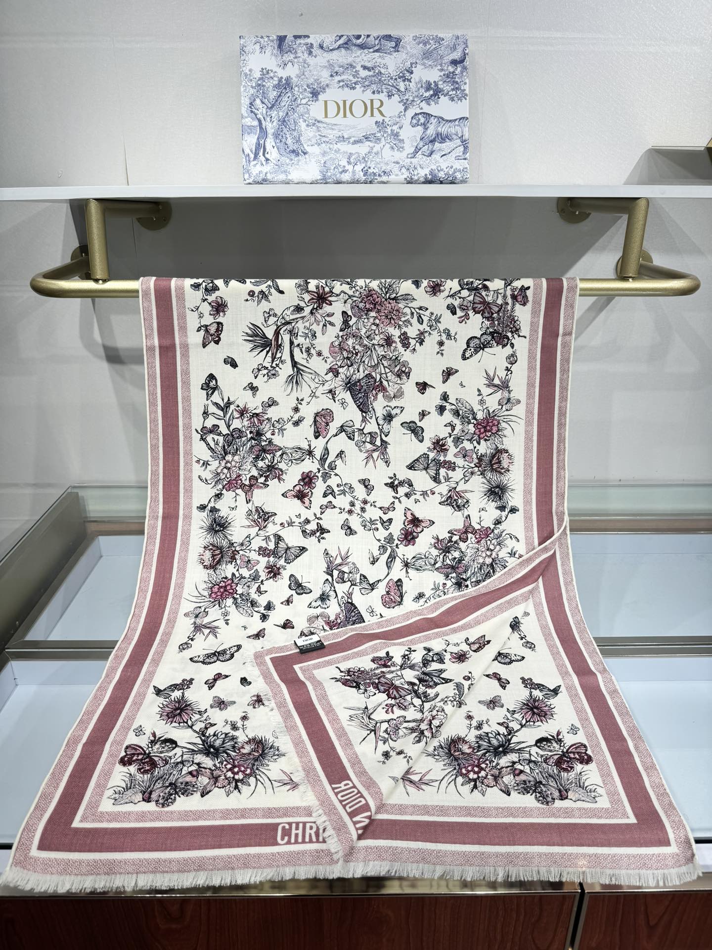 SCARF 180 CM IN COLORFUL CASHMERE AND SILK 408421 mysite